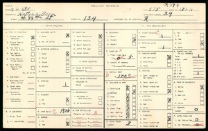WPA household census for 134 West 84th Street, Los Angeles County