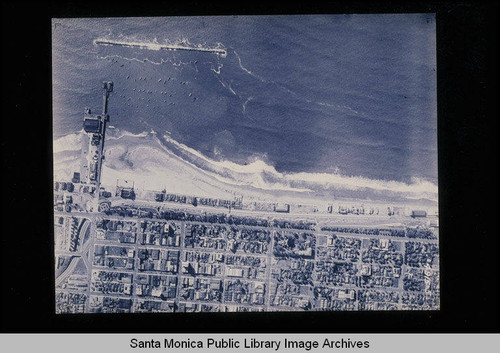 Aerial survey of the Santa Monica coastline including storm drains, watersheds and piers, north to south (Job #4915, Section 5: Idaho Avenue to the Santa Monica Pier at Colorado Avenue) flown December 13, 1937