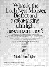 What do the Loch Ness Monster, Bigfoot and a great-tasting ultra light have in common?