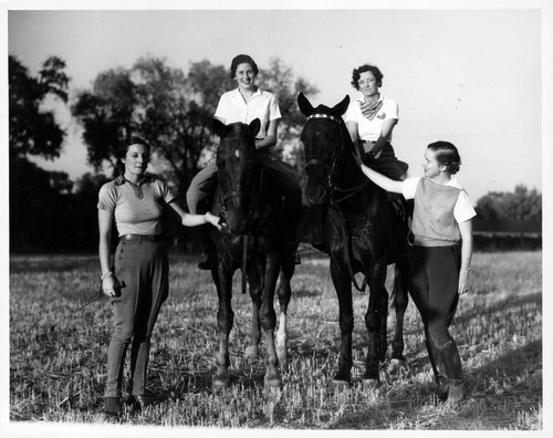 Four Women with Horses