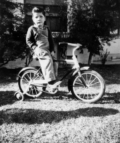 Boy on a new bike