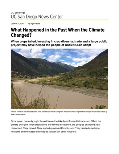 What Happened in the Past When the Climate Changed?