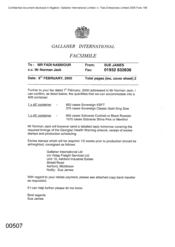 Gallaher International[Memo from Sue James to Fadi Nammour regarding quantities accommodate into a 40ft container]