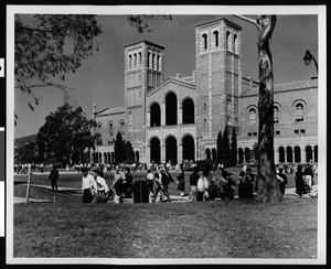 Exterior view of Royce Hall at the University of California Los Angeles, ca.1950-1960