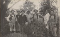 Group portrait of workers at the Sarah Winchester estate