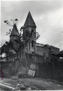 Church of Mahajanga after the cyclon, in Madagascar