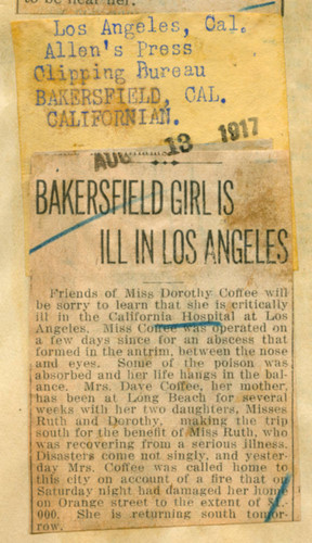 Bakersfield girl is ill in Los Angeles