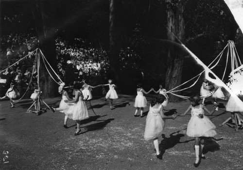 Maypole dancing at Elysian Park