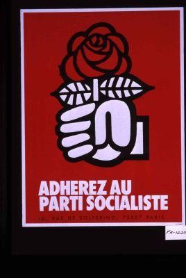 Adherez au parti socialiste