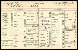 WPA household census for 3533 KELTON STREET, Los Angeles County