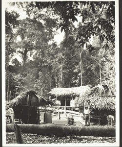 Camp Kuala Tanasan. Rasthäuser im Urwald