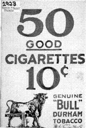 50 GOOD CIGARETTES 10 CENTS