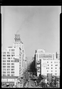 South Broadway, from top of Los Angeles Railway building, Los Angeles, CA, 1933