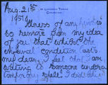 Lady Margaret Sackville letter to Dallas Kenmare, 1951 August 21
