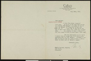 Mark Sullivan, letter, 1915-07-28, to Hamlin Garland