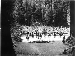 Performance at Forest Theater in Armstrong Woods State Park, Guerneville, California, 1933