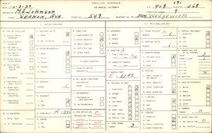 WPA household census for 548 VERNON AVE, Los Angeles County