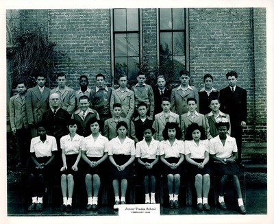 Stockton - Schools - Junior Trades: students, February 1945