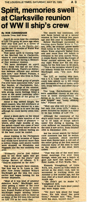Newspaper Article About A Lst #770 Reunion, 1985