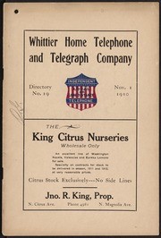 Whittier Home Telephone Directory, No. 19