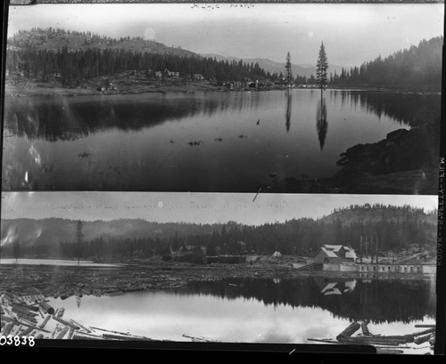 Hume Lake, Logging, Hume Lake Mill. (two photos on neg.)