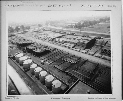 General Store, Pole Yard - Alhambra Pole Yard viewed from tower