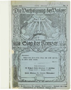 Die Verheissung des Vaters und der Sieg des Kreuzes, 1934, nr. 1