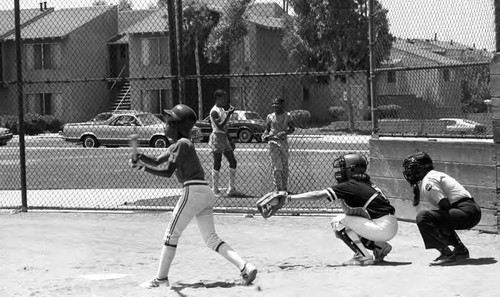 Roy Campanella Tournament player at bat, Los Angeles, 1985