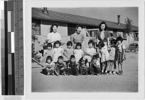 School children and teachers at Granada Japanese Relocation Camp, Amache, Colorado, ca. 1942