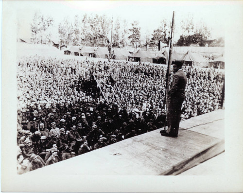 Bob Hope on stage in Korea