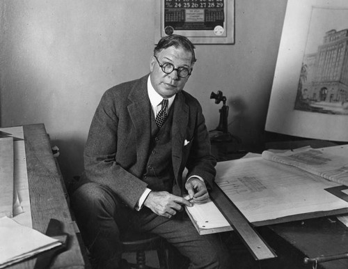 Leonard P. Schultze at his desk