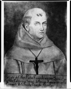 Portrait painted in 1785 of Father Junipero Serra from the chest up