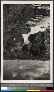 Waterfall among the hills, Uganda, ca.1920-1940