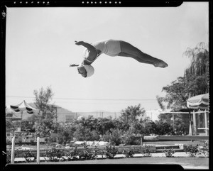 Dorothy Poynton diving, Southern California, 1940
