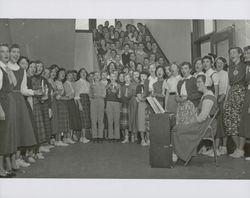 Members of the Petaluma High School Choral group, Petaluma, California, November 1954