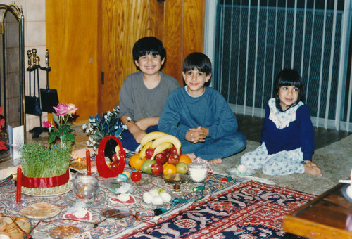Zehdar family celebrating Persian New Year in Anaheim