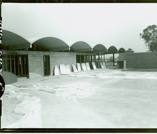 View of construction of the William Steinmetz Park community building