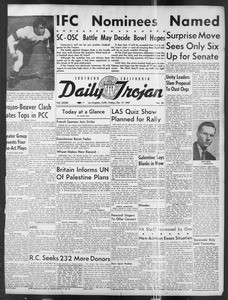 Daily Trojan, Vol. 39, No. 25, October 17, 1947