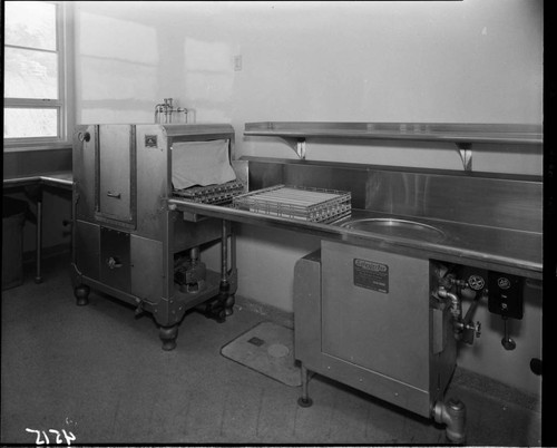 Commercial kitchen with combination dishwasher