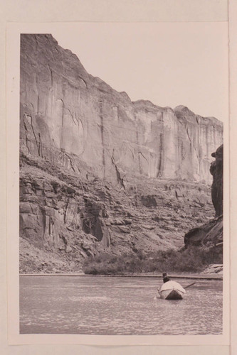 Jackie Frost in 10 foot Wilson Fold-Flat boat on San Juan River