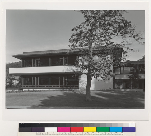 Dominican College Library, exterior (4), San Rafael, 1958