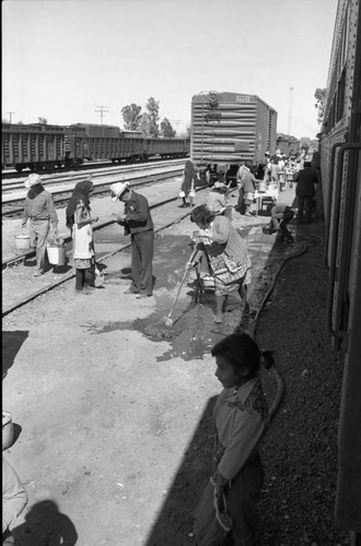 Train stop, Chihuahua, 1983