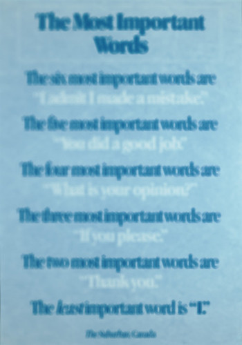 The Most Important Words