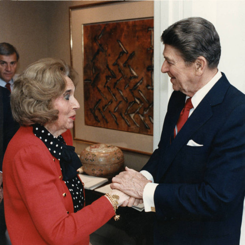 Margaret Brock and President Ronald Reagan