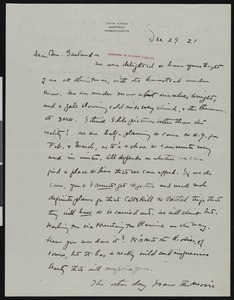 Walter Prichard Eaton, letter, 1921-12-29, to Hamlin Garland
