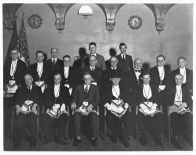 Freemasons - Stockton: Unidentified men, Scottish Rite Masons