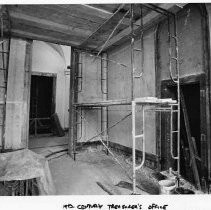 View of the19th Century Treasurer's Office in the California State Capitol building undergoing restoration