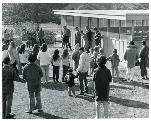 Dedication of school lunch shelter in Silverado, ca. 1971