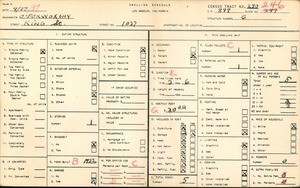WPA household census for 1037 KING STREET, Los Angeles County