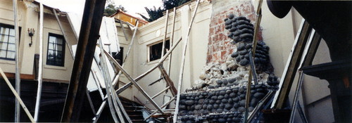 The Patio at the Brandeis-Bardin Institute After Earthquake
